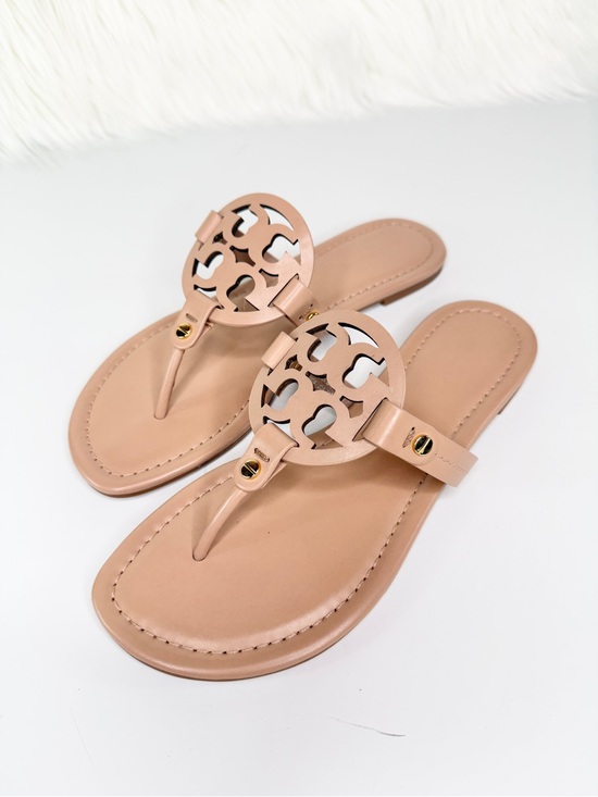 Tory Burch Shoes - Tory Burch Women’s Leather Miller Sandal - Light Makeup - Size 7